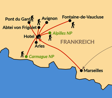 Karte: Provence – charmantes Südfrankreich