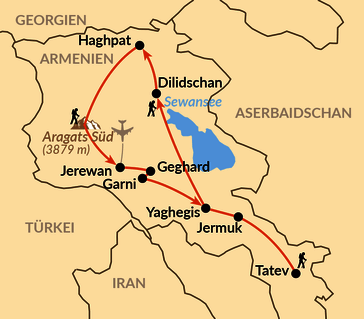 Karte: Wildes Armenien - Bergpanoramen, Schluchten und Klöster